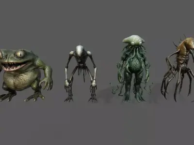 Monsters Pack 4 Low-poly 3D model
