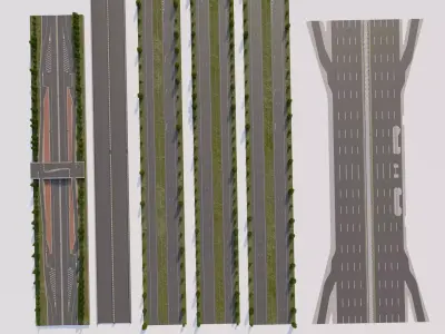 Road Pack - Extended-City Roads 3D model purchase