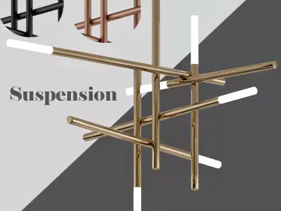 Suspension Medium Chandelier 3D model
