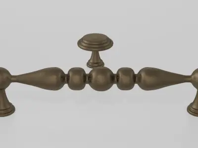 Bronze Furniture Handle 5 3D model