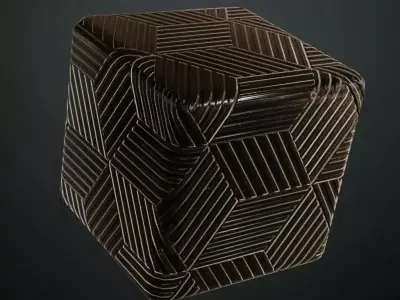 Dark Sci-Fi Panel with X-Braces and Vents PBR SEAMLESS Texture