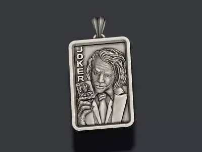 Joker playing card pendant light 3D print model