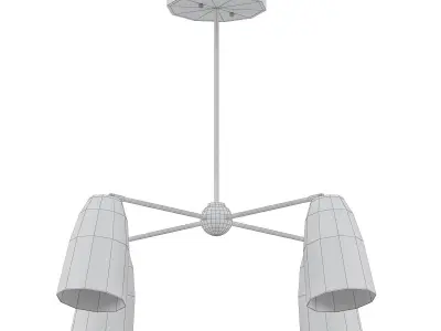 Spotlight three - light chandelier gold 3D model