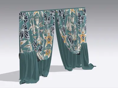 Curtain Low-poly 3D model