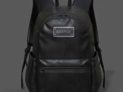 Backpack Black Generic bag baggage  3D model