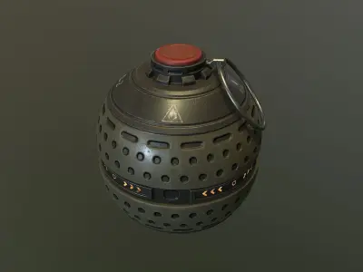 Sci-Fi Grenade Low-poly 3D model