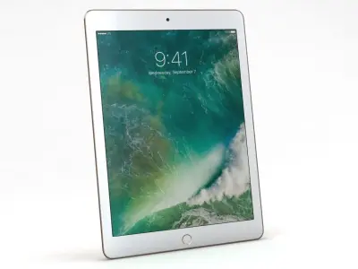 Apple iPad 9-7 2017 Gold Low-poly 3D model