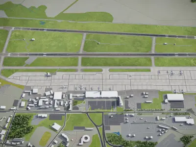 Yekaterinburg Koltsovo Airport Low-poly 3D model