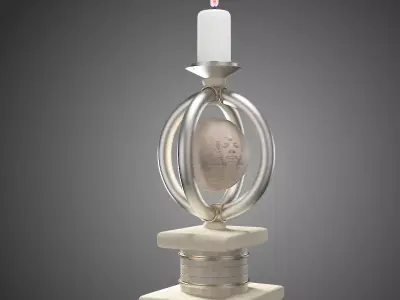Candle of Pharaoh Egypt Low-poly 3D model