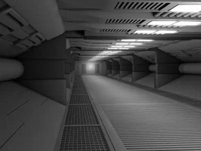 Sci Fi Corridor  3D model 3