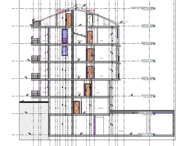 Twin House Apartment Design Revit 3D model