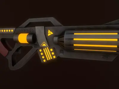 SCI-FI  ENERGY WEAPON Low-poly 3D model