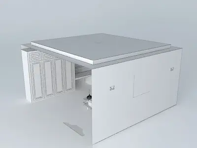 Bamboo Bedroom using THORN light collection Free 3D model