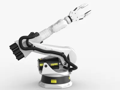  Cinema 4D Rigged Industrial Robotic arm 