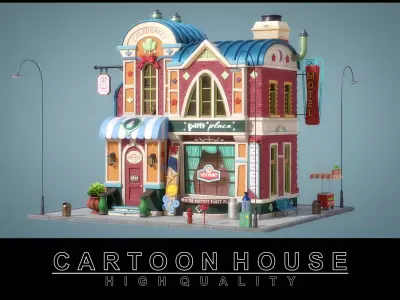 Cartoon House 09 3D model