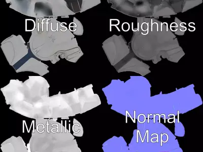 Metallic SciFi Helmet model pack Low-poly 3D model