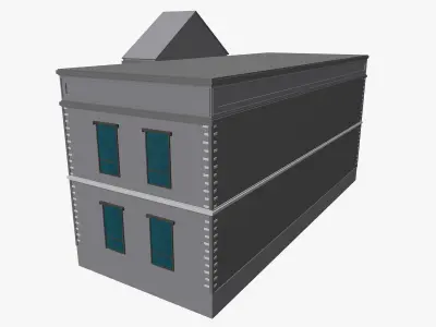 Cartoon Bank 3D model