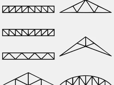 Steel Roof Frames 3D Model Pack