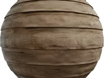 Hand Hewn Overlapped Wood Siding PBR Texture 4K  Texture