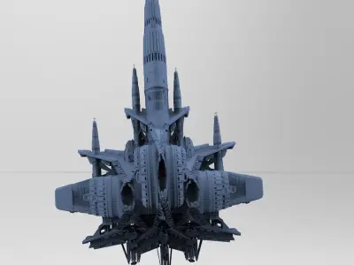 Star Freighter Grand battleship 4  3D model