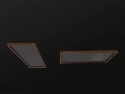 Mirrors 3D Model door with mirror Low-poly 3D model