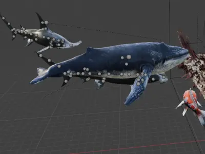Underwater World Low-poly 3D model purchase
