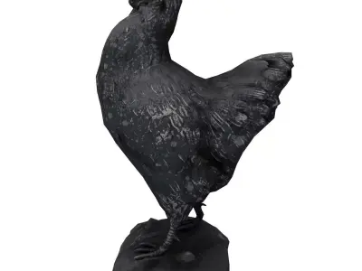 Low-poly Chicken Statue Low-poly 3D model