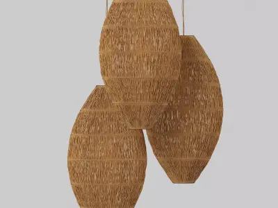 Lamp wicker n35a 3D model