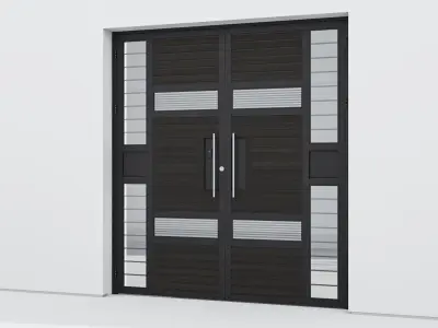 Aluminium door 74 3D model