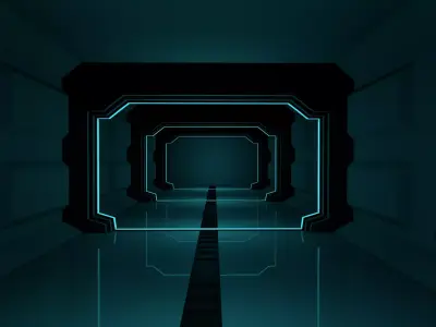 Sci Fi Corridor 3D model 141