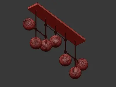 Glass Globe Mobile Chandelier Collection RH 3D model purchase
