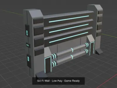 Sci-Fi Futuristic Scene - Game Ready 3D Model Pack