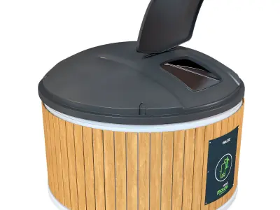 Molok animated recycling garbage container transformer 3D model