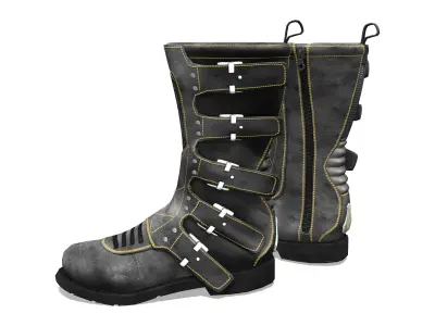Men Elsionore Boots Low-poly 3D model