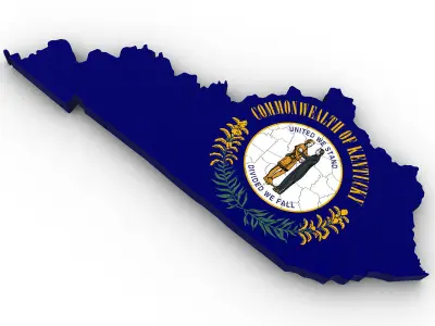 Kentucky Political Map 3D model
