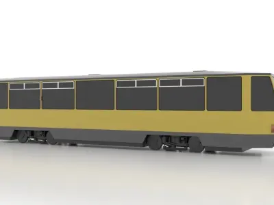Tatra B6A2M Low Low-poly 3D model