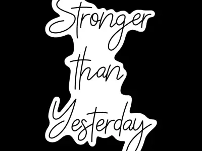 Stronger Than Yesterday Neon Sign 3D model