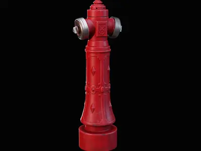Urban Fire Hydrant Pack - Game Ready PBR Low-poly 3D model