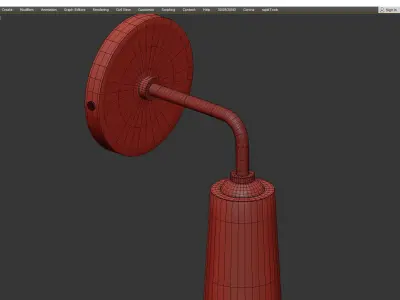 CAPPED CONCRETE SCONCE Low-poly 3D model