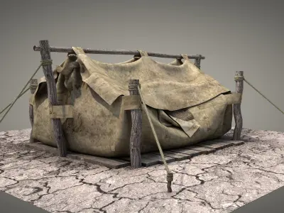 Survival Tent v5 3D model