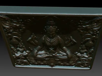 Indian Temple Wall basrelief 26 240619 3D print model