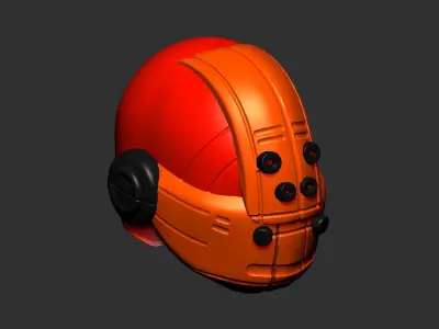 helmet high poly sculpt 3d printable ver 7 3D model 3D model 52