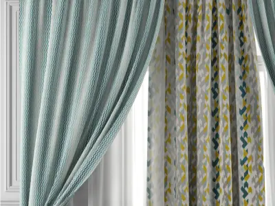 Curtain Set 466 3D model