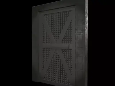 DoorMetalRustV5 Low-poly 3D model
