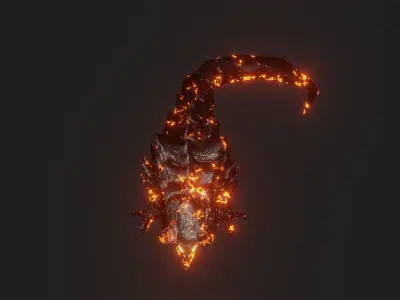 Magmabull fire dragon 3D model
