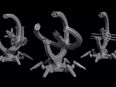 Cyber Lord Space Zombies Pylon of the Sentry Guard 3D print model