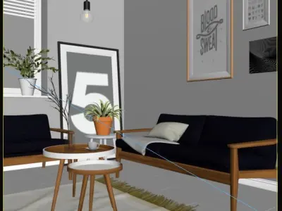 Scandinavian scene 2 3D model