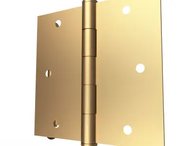 Brass Door Hinge Low-poly 3D model