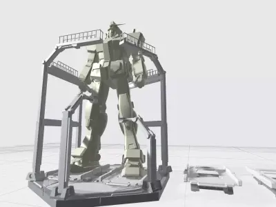 -MHB06C- Mecha Hangar Bay 06 Hangar customizable 3D print model