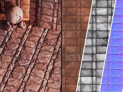 H153 Brick - PBR - 4K - Seamless - SBSAR Texture
